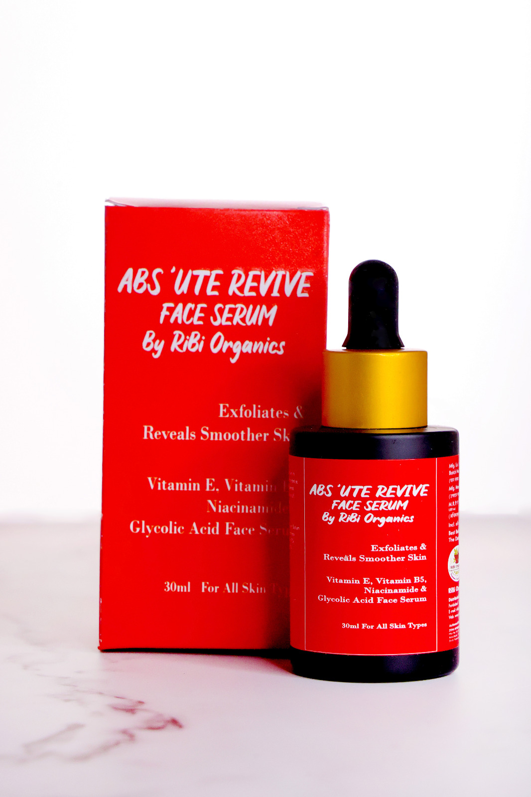 ABS'UTE Revive Face Serum with Vitamin E , Vitamin B5 , Niacinamide & Glycolic Acid for Men & Women (30 ml)